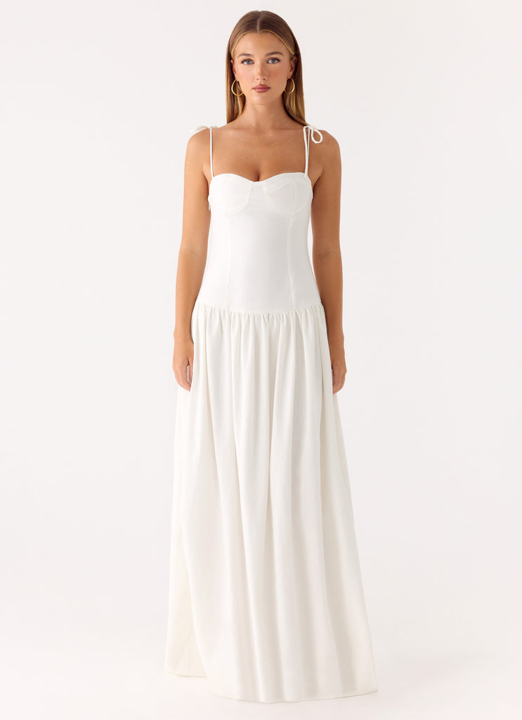 Giovanna Linen Maxi Dress - White