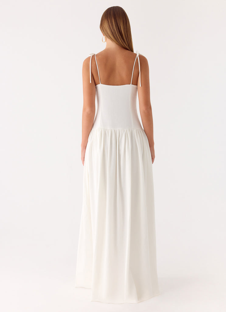Giovanna Linen Maxi Dress - White
