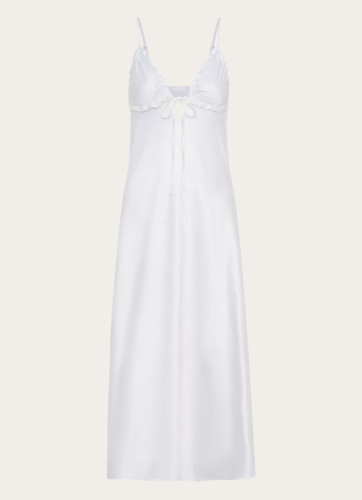 Take Note Midi Dress - White