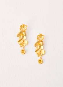 Golden Petal Earrings - Gold