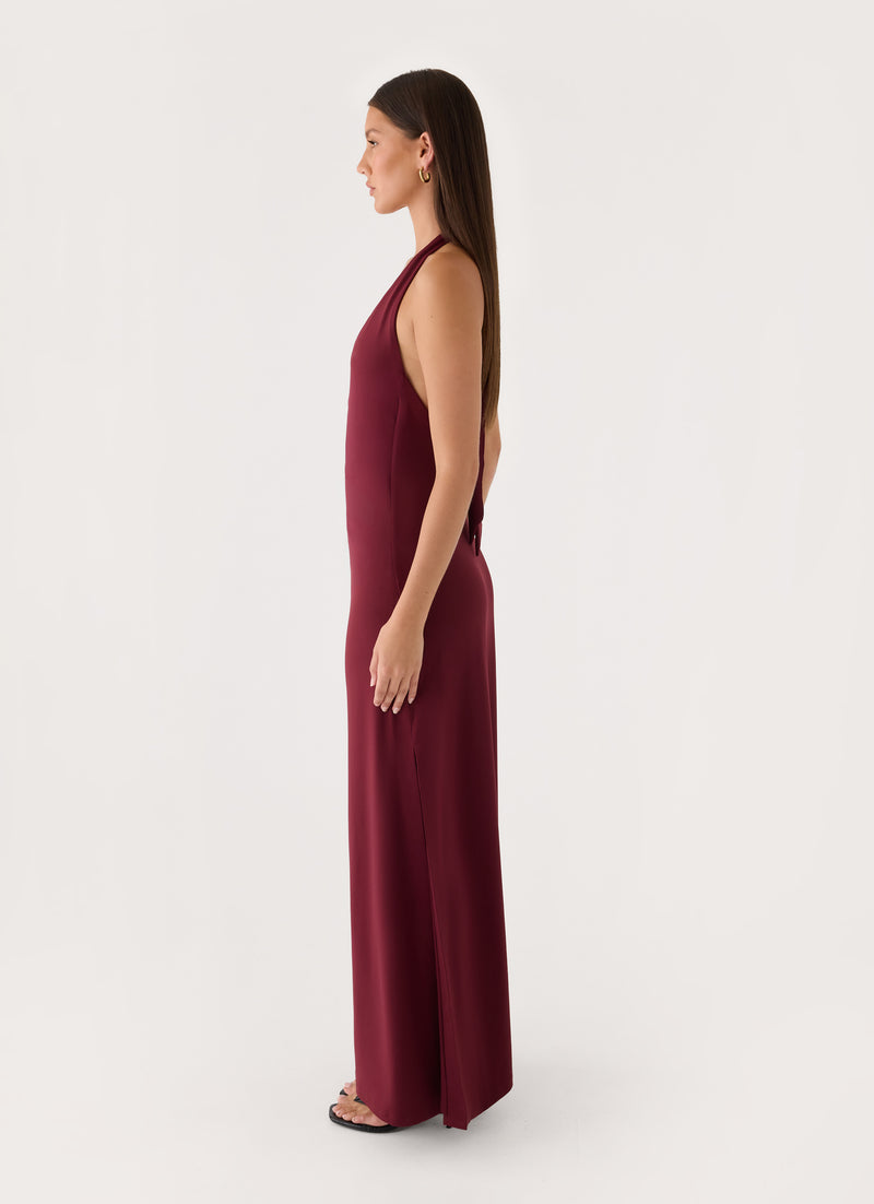 Good Riddance Maxi Dress - Burgundy