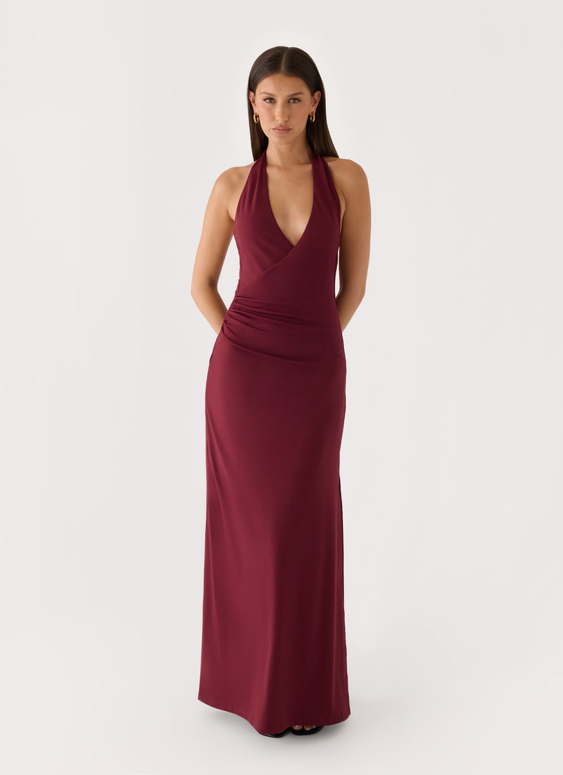 Good Riddance Maxi Dress - Burgundy