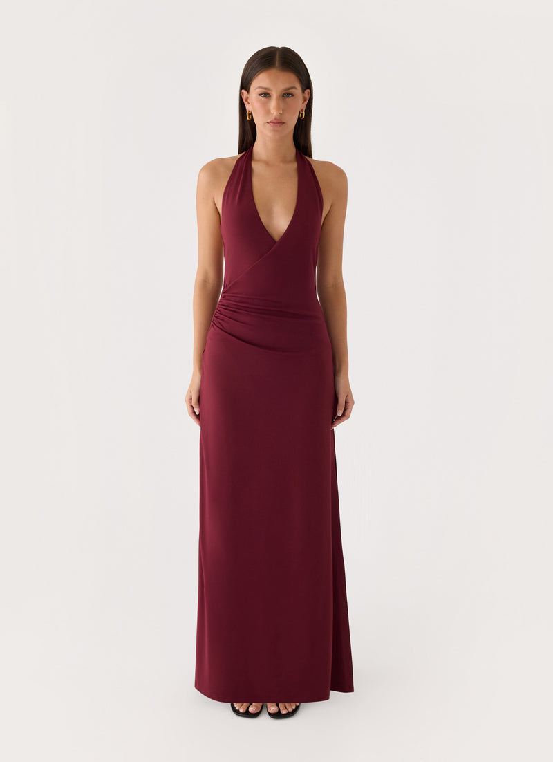 Good Riddance Maxi Dress - Burgundy