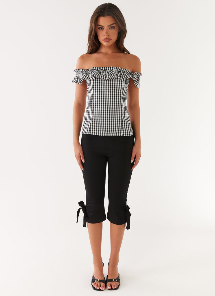 Gwyneth Top - Black Gingham