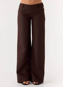 Hot as Ice Low Rise Pants - Chocolate