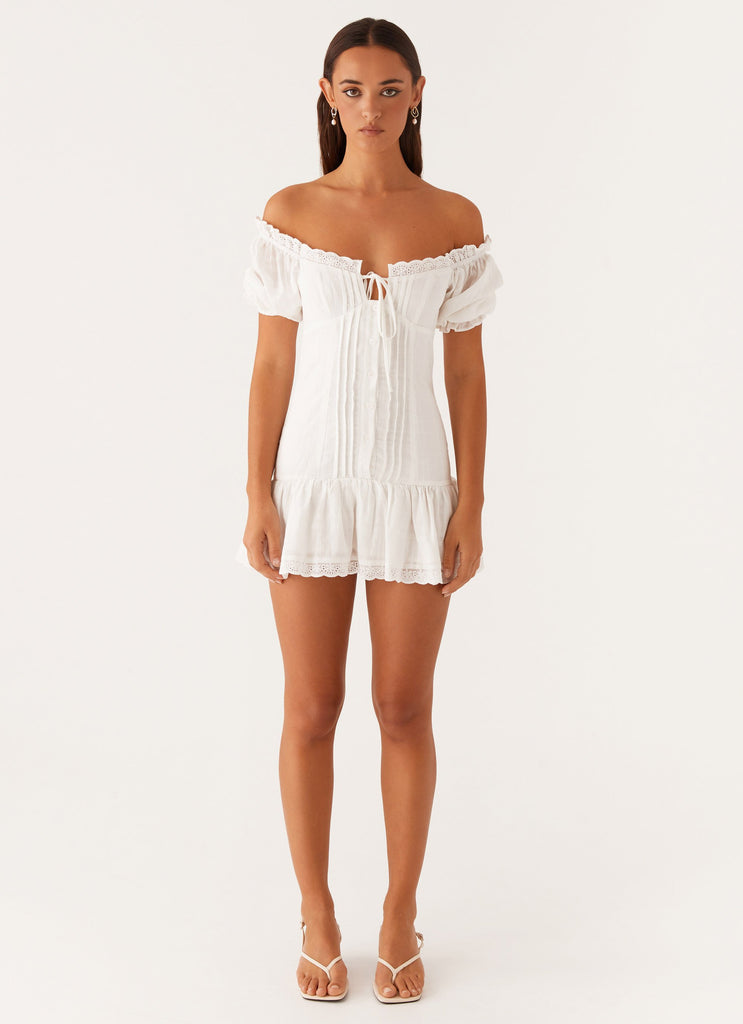 Hundred Percent Mini Dress - White