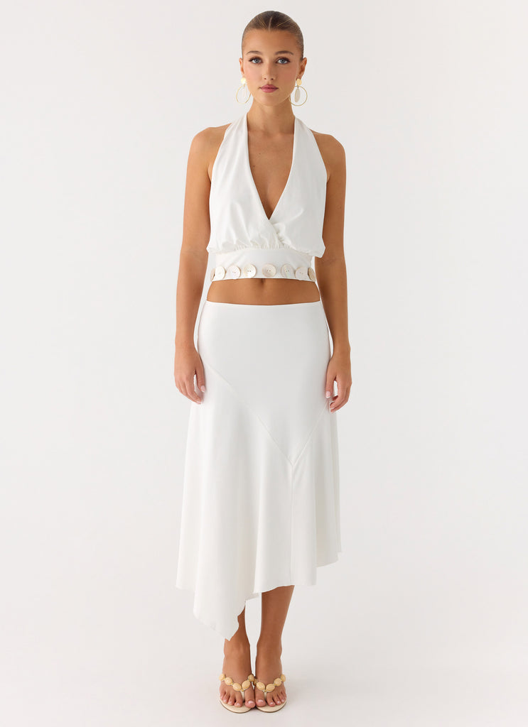 Ignite It Midi Skirt - White