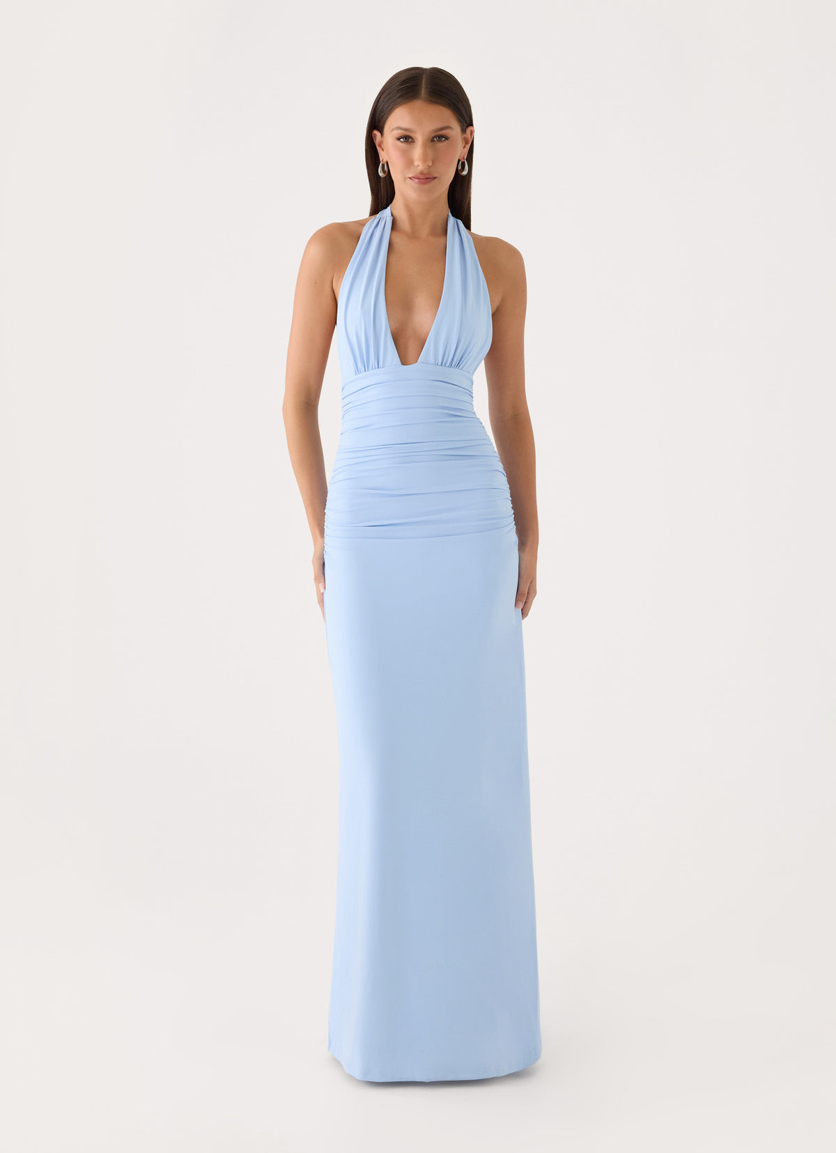 Ilaria Halter Maxi Dress - Powder Blue