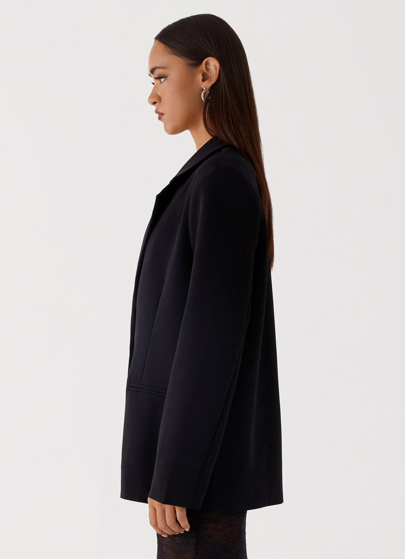 Into the Dark Oversized Blazer - Black