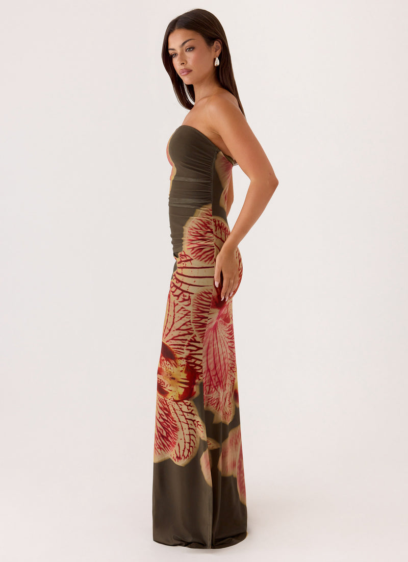 Iroha Strapless Maxi Dress - Jungle Grove