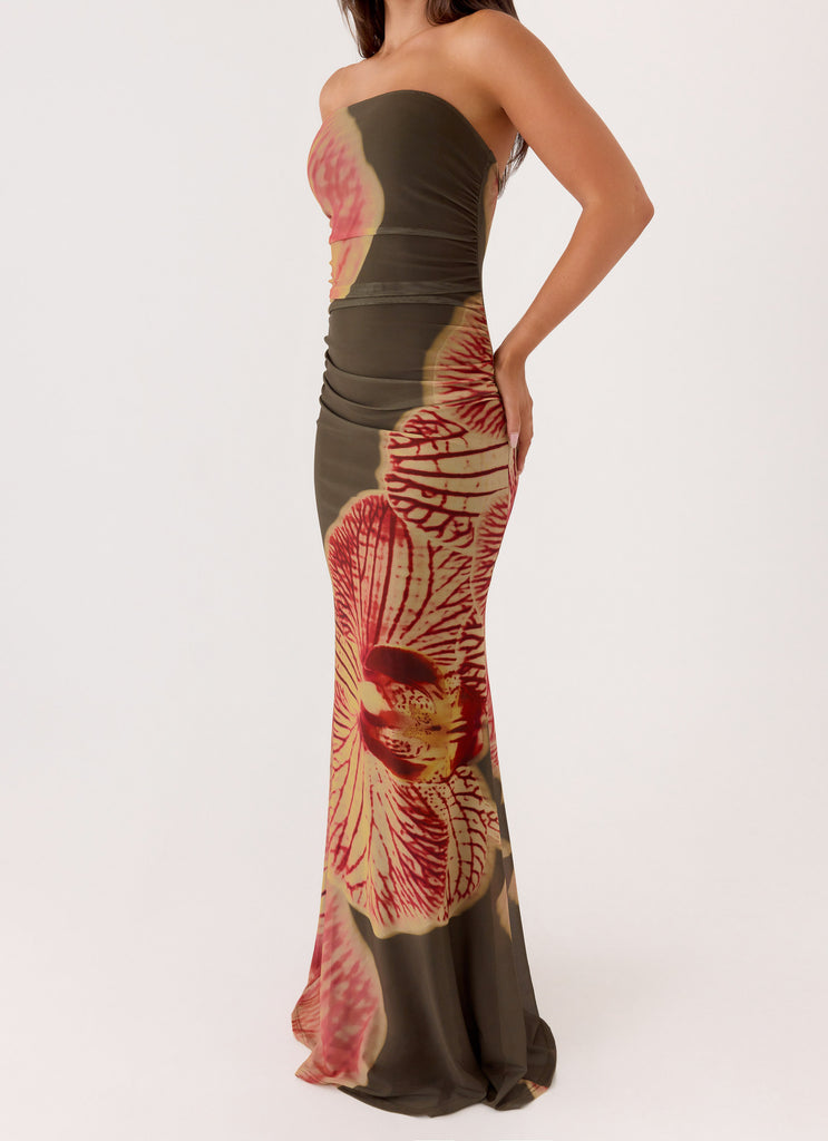 Iroha Strapless Maxi Dress - Jungle Grove