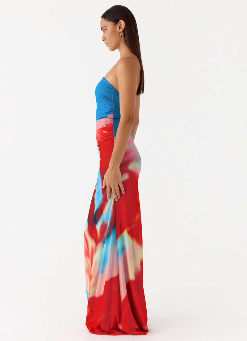 Iroha Strapless Maxi Dress - Twilight Petal