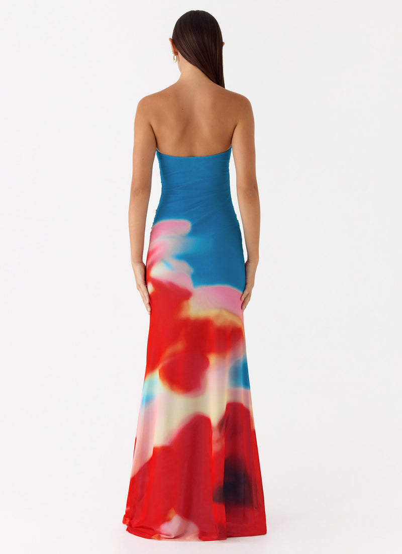 Iroha Strapless Maxi Dress - Twilight Petal