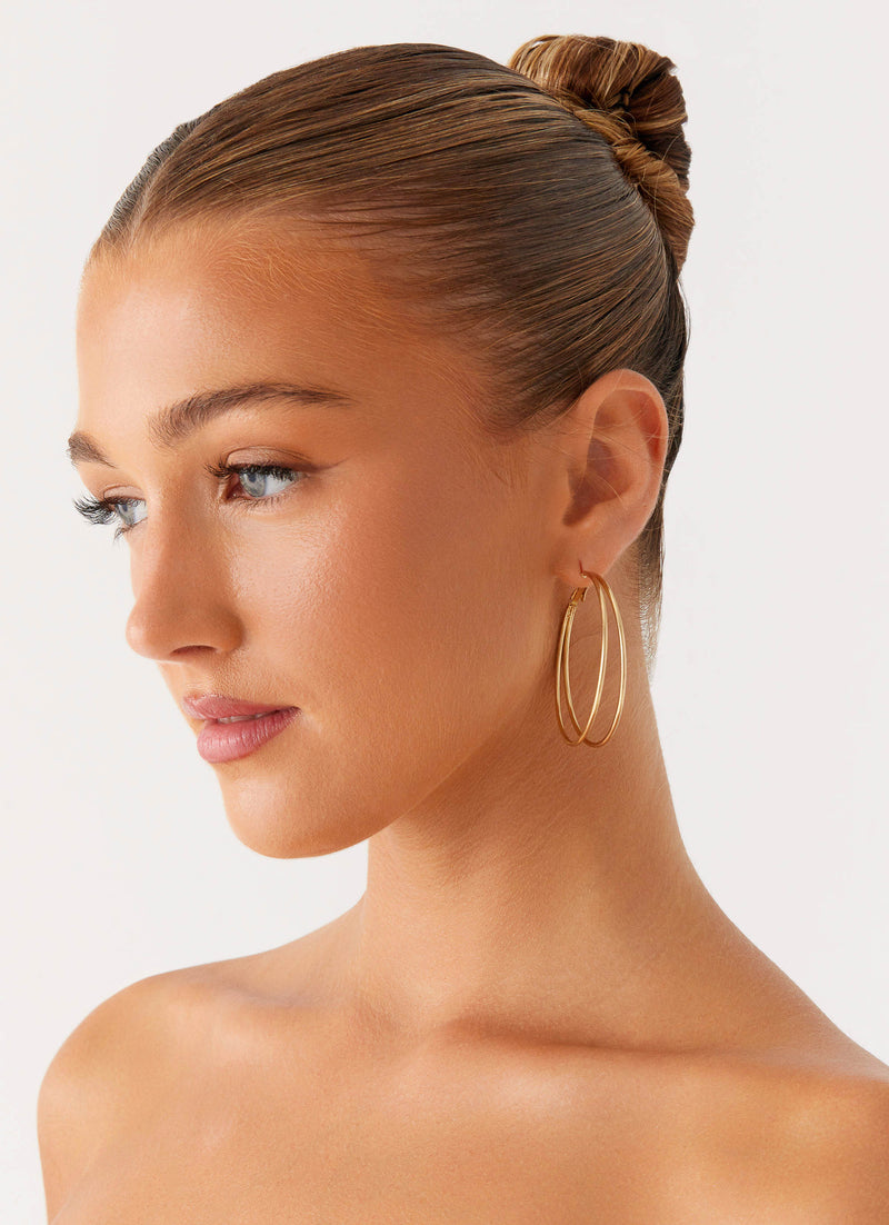 Isabetta Hoop Earrings Gold 3