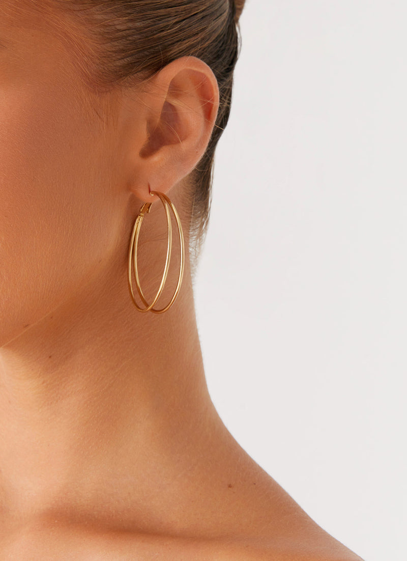 Isabetta Hoop Earrings Gold 4