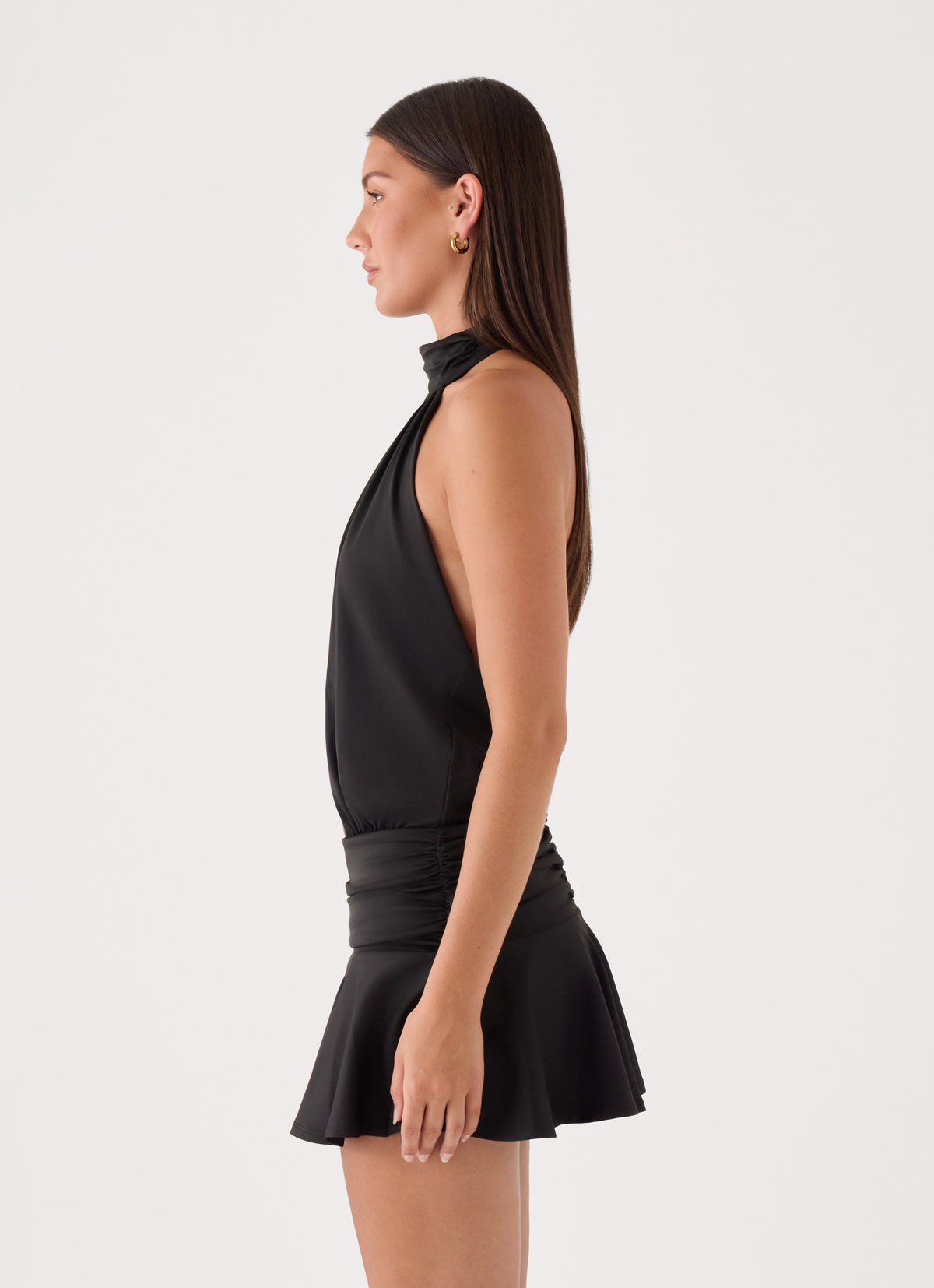 Ivy Heart Mini Dress - Black