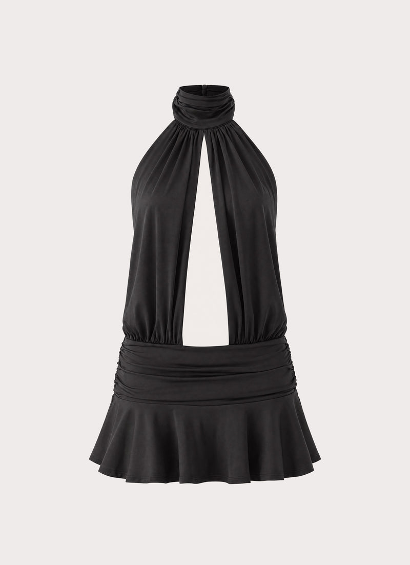 Ivy Heart Mini Dress - Black