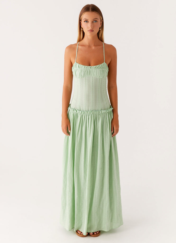 Jacinda Drop Waist Maxi Dress - Sage