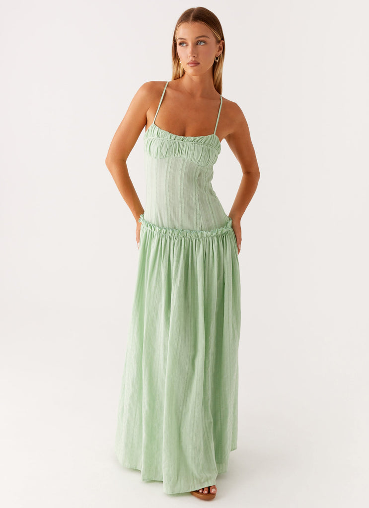 Jacinda Drop Waist Maxi Dress - Sage