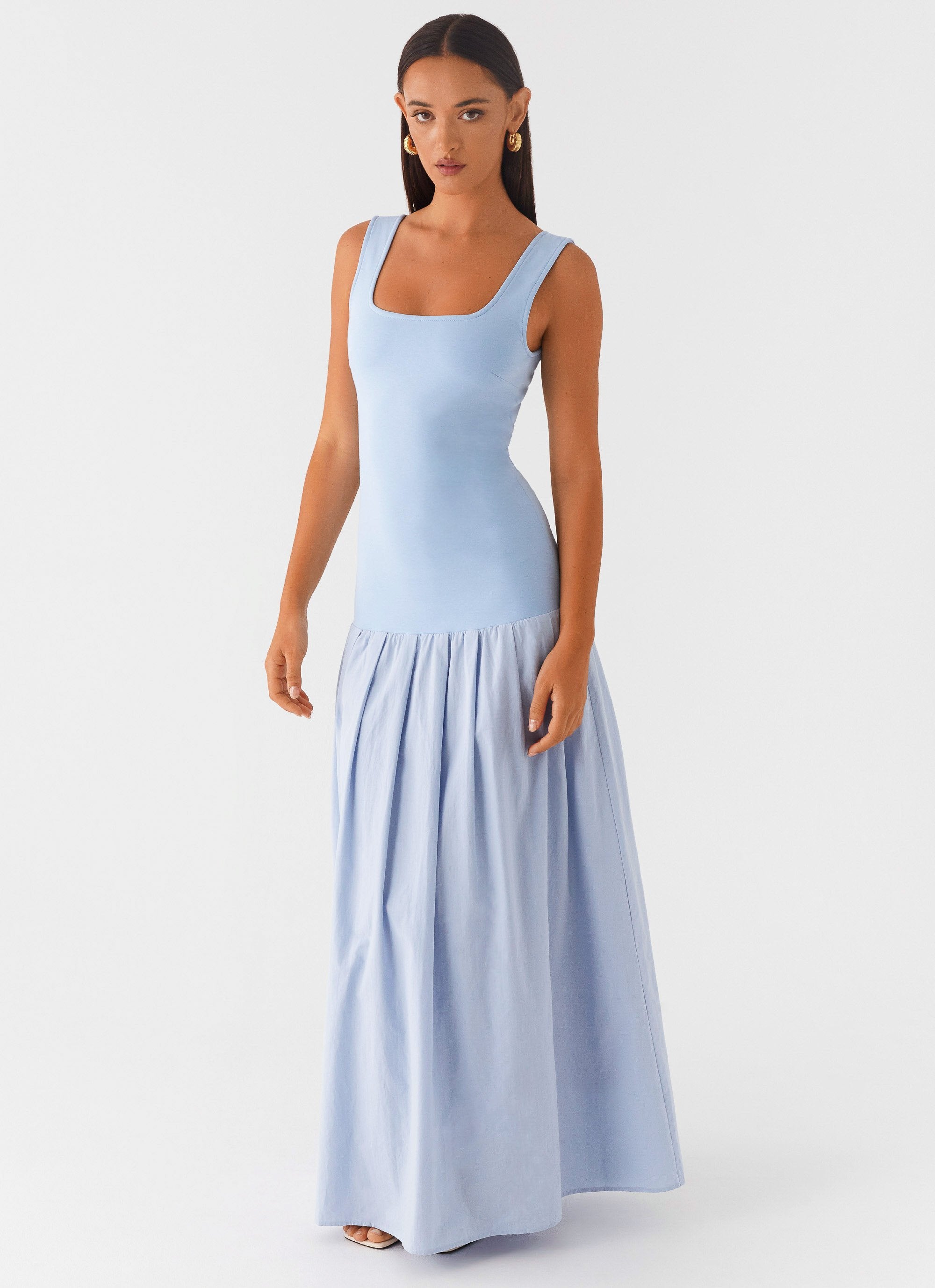 Jaxon Maxi Dress - Blue – Peppermayo