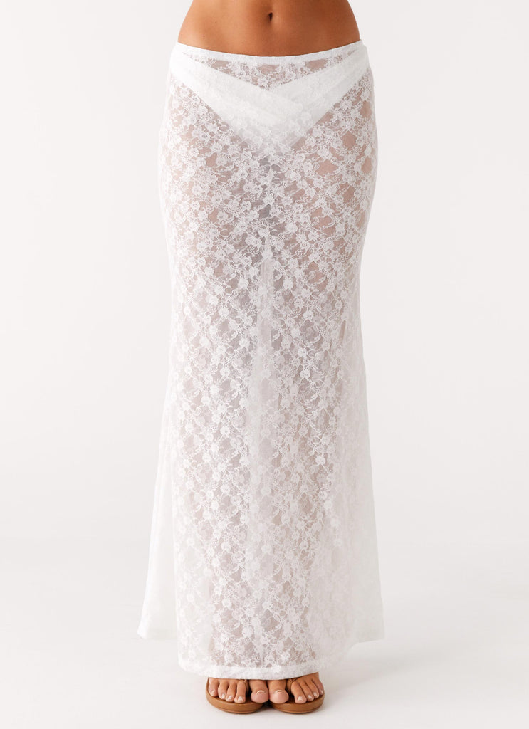 Jaz Lace Maxi Skirt - White
