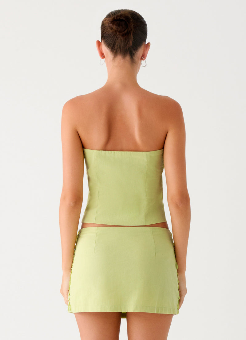Jennie Beaded Mini Skirt - Green