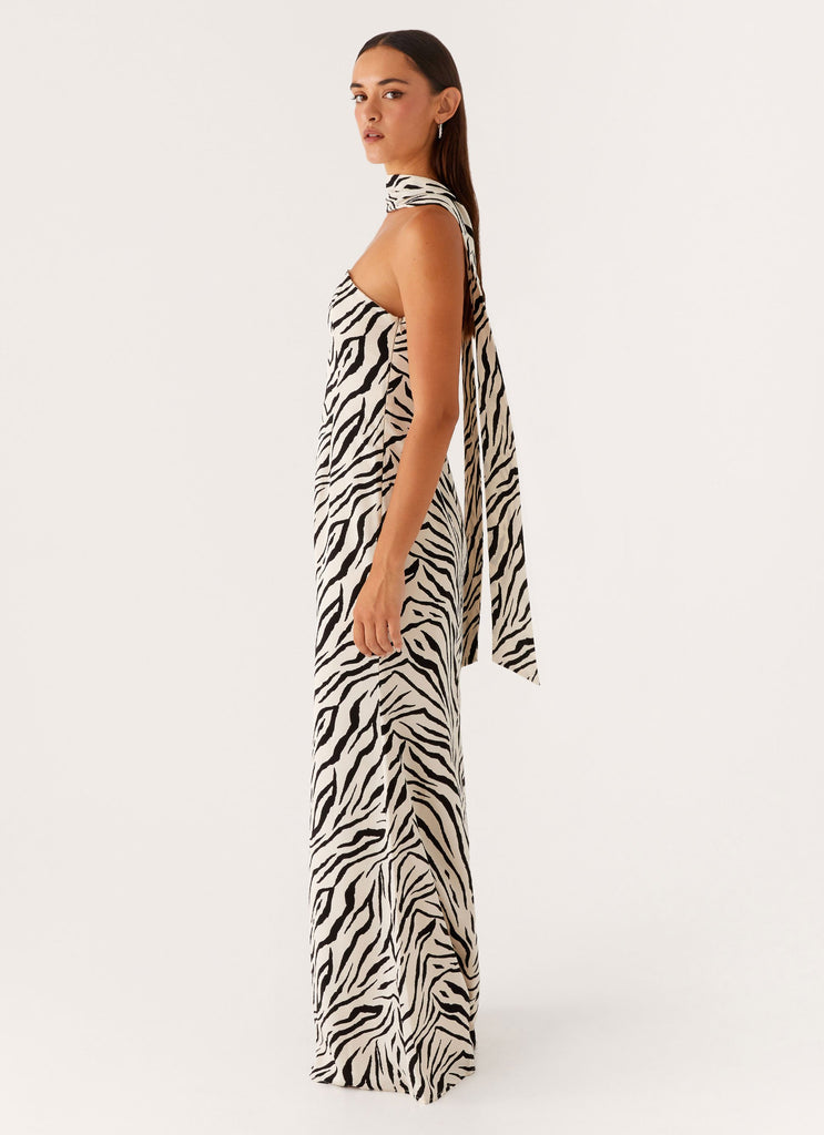 Jigsaw Strapless Maxi Dress - Zebra