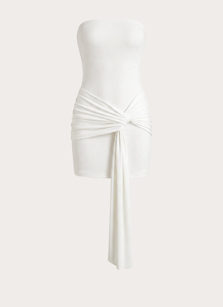 Jiliana Strapless Mini Dress - White