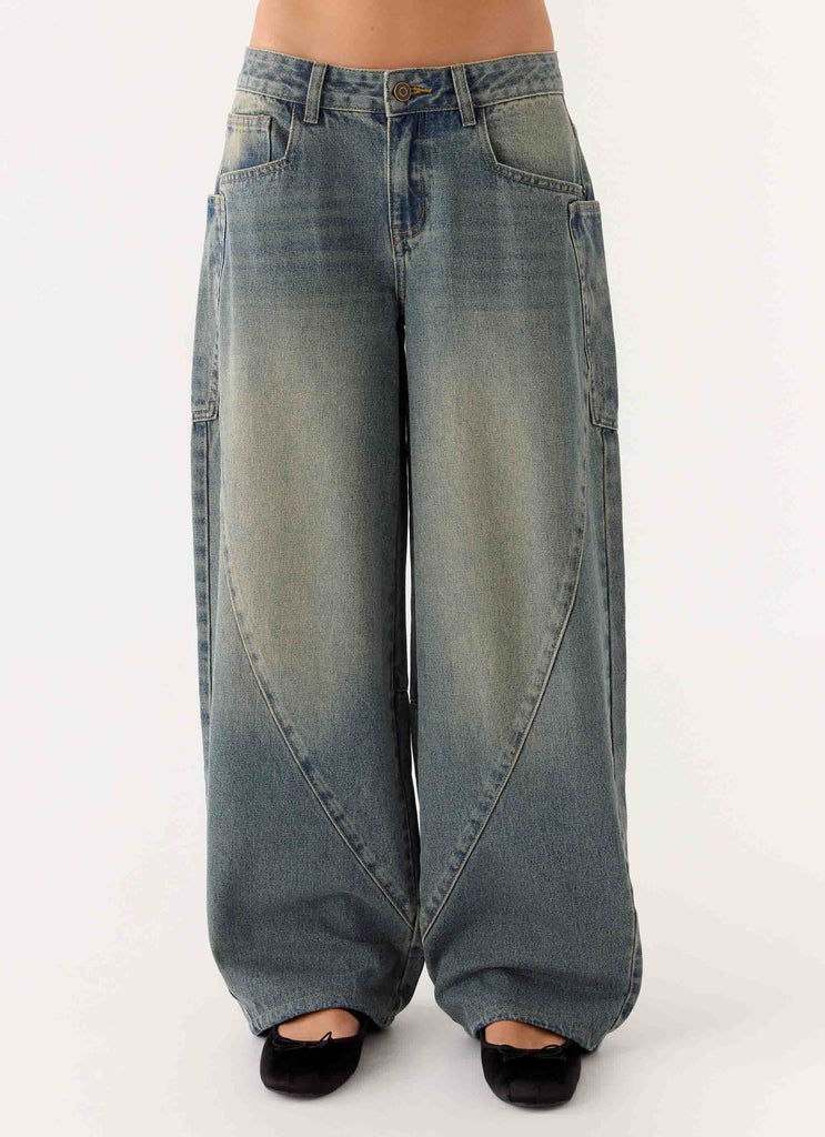 Joseph Low Rise Denim Jeans - Vintage Wash Blue