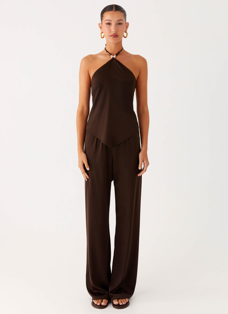 Jorjianna Halter Top - Chocolate