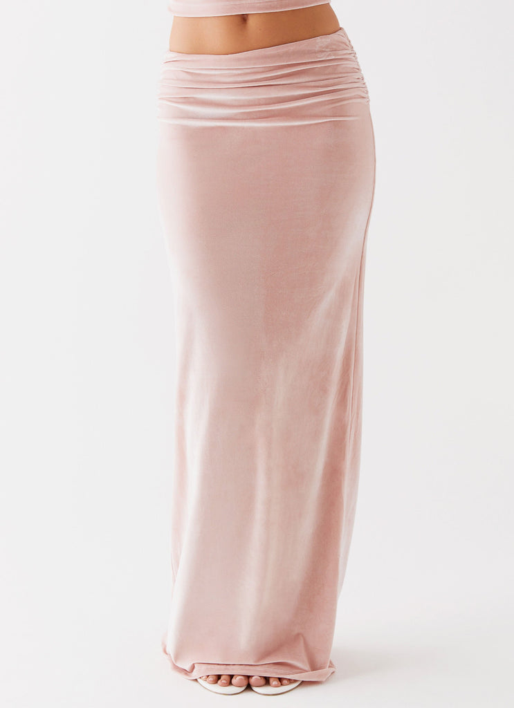 Hot pink velvet pencil skirt best sale