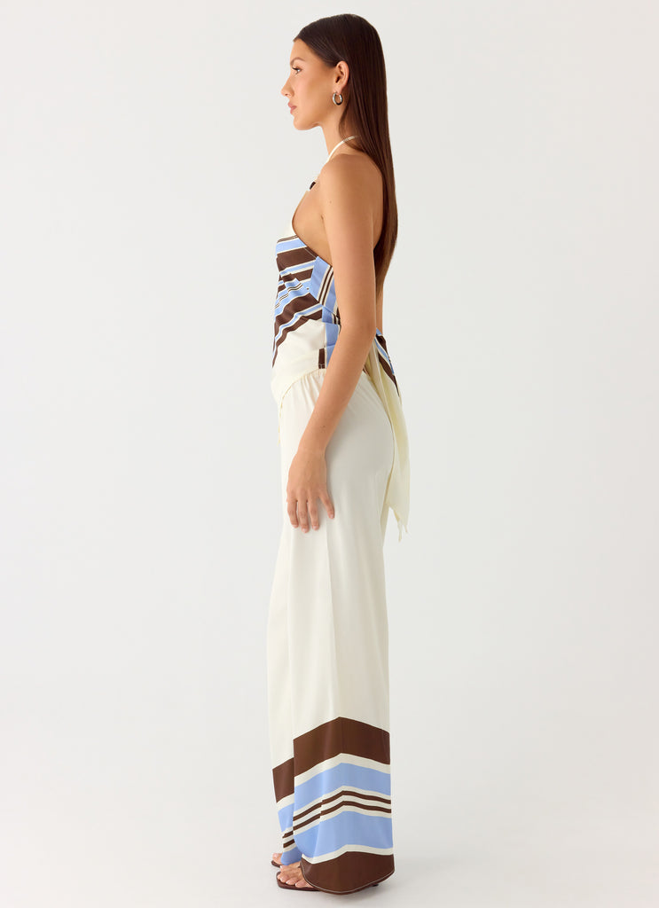 Julissa Halter Top - Purple Stripe