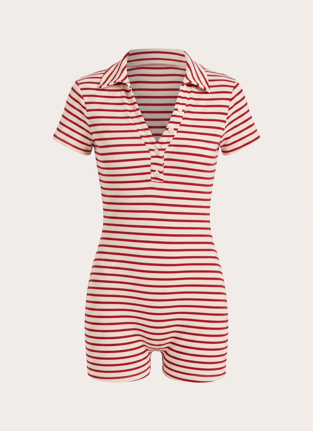 Kairah Playsuit - Red/White Stripe