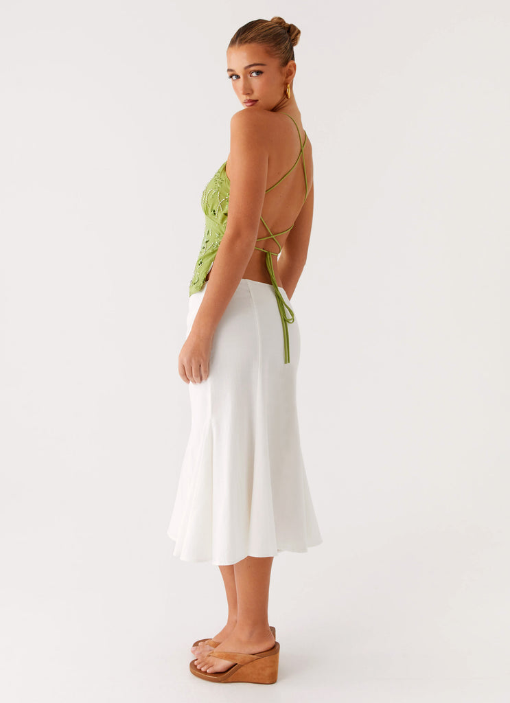 Kamilla Sequin Cami Top - Lime