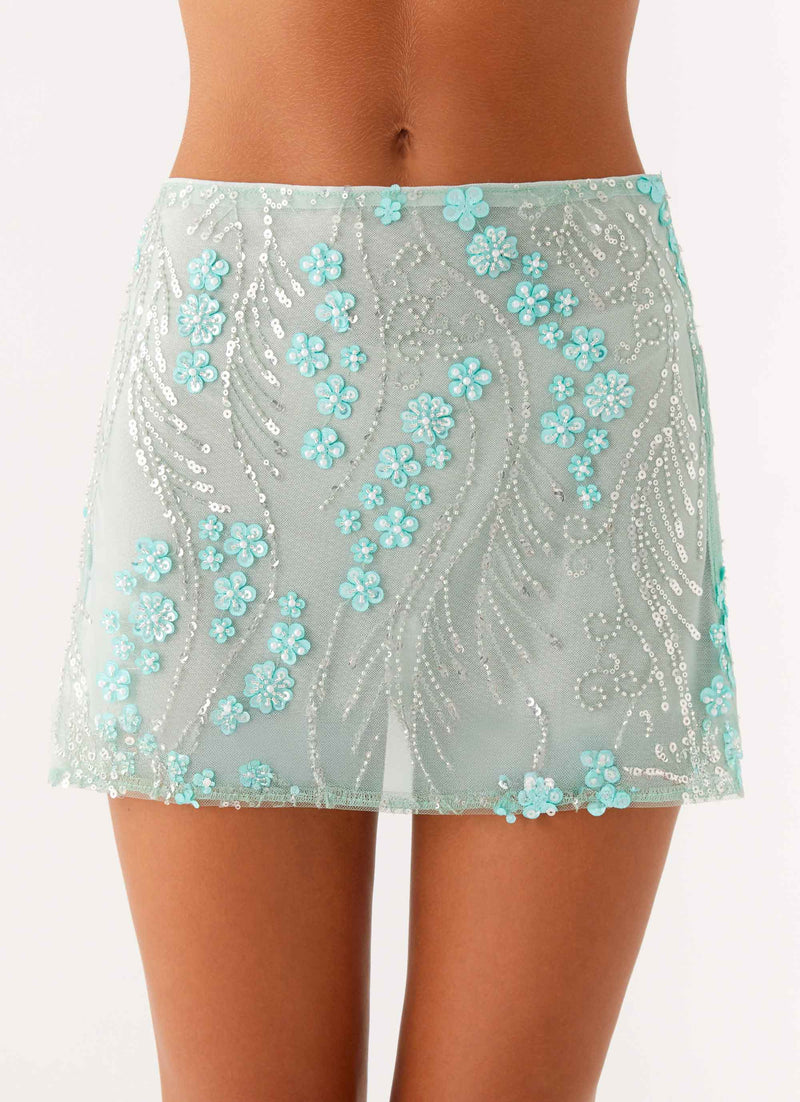 Kandi Mini Skirt - Mint