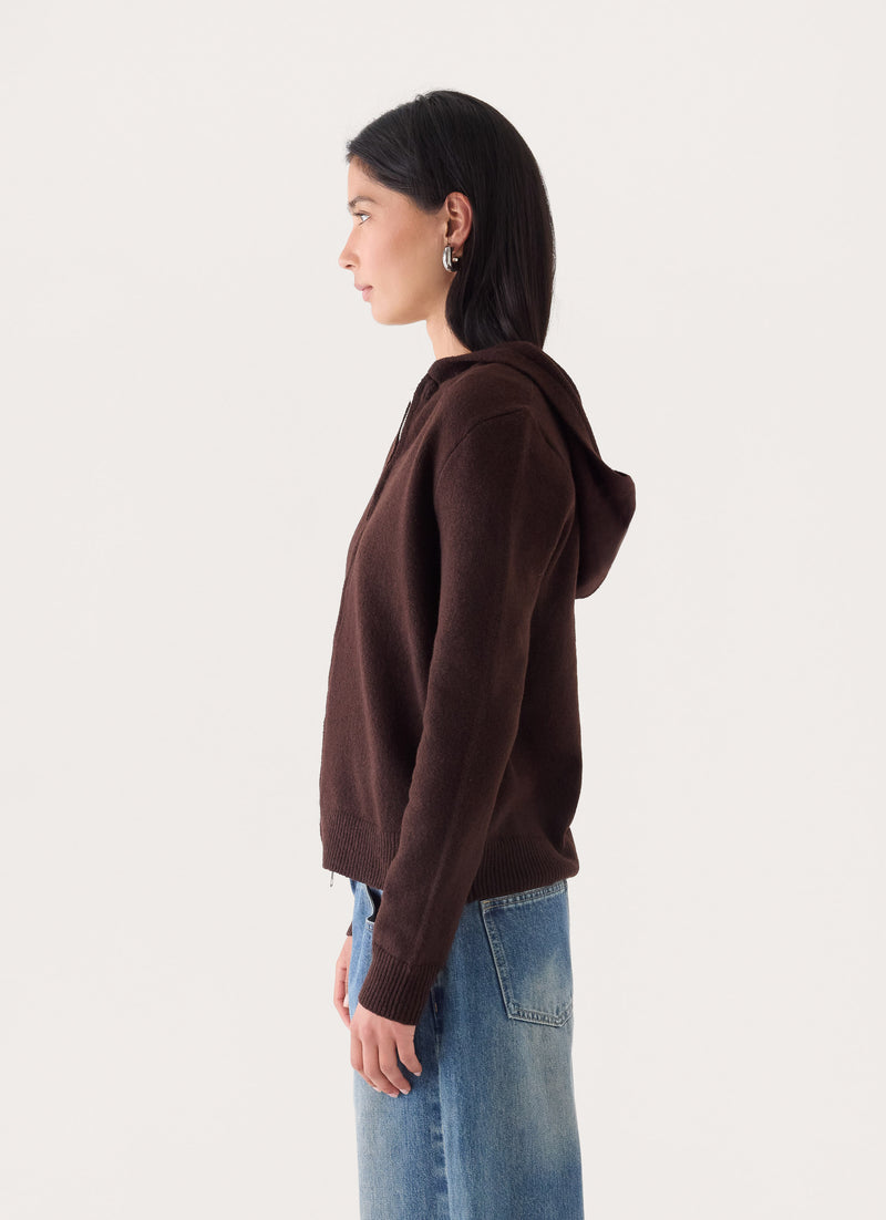 Karina Knit Zip Jumper - Brown