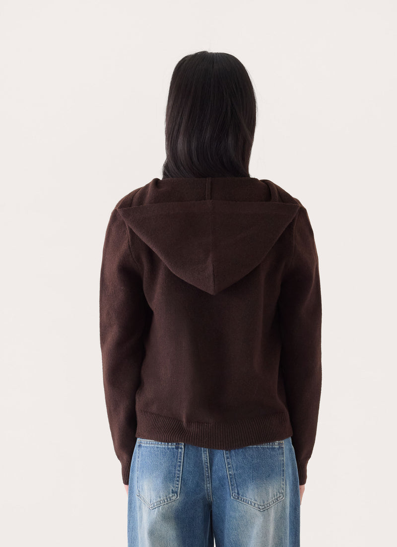 Karina Knit Zip Jumper - Brown