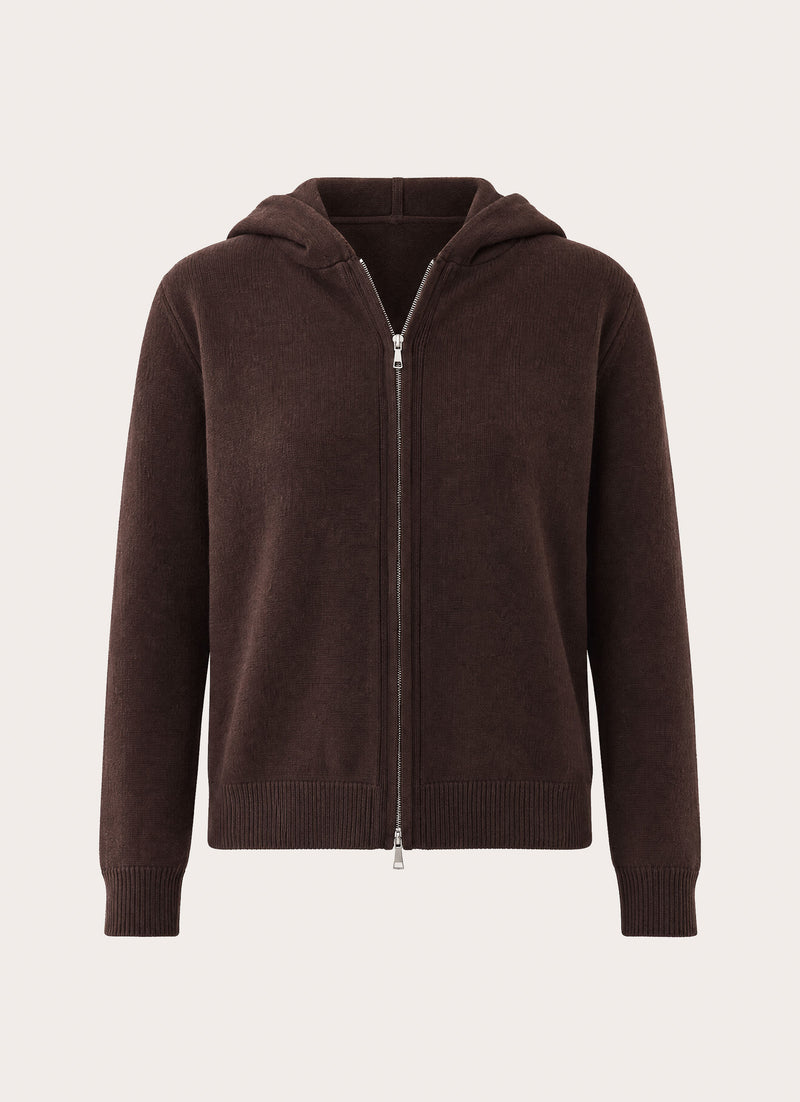 Karina Knit Zip Jumper - Brown
