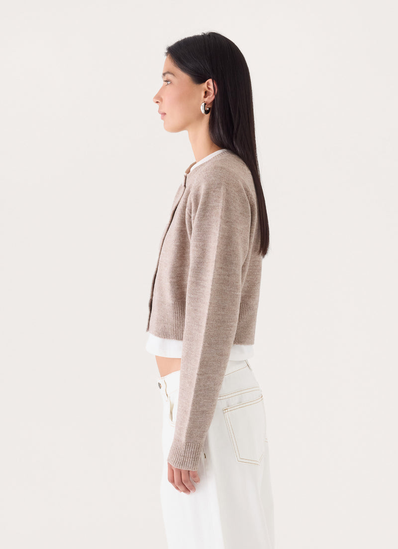 Keanne Knit Cardigan - Beige