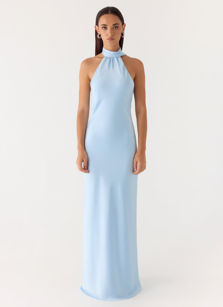 Keena Scarf Maxi Dress - Blue