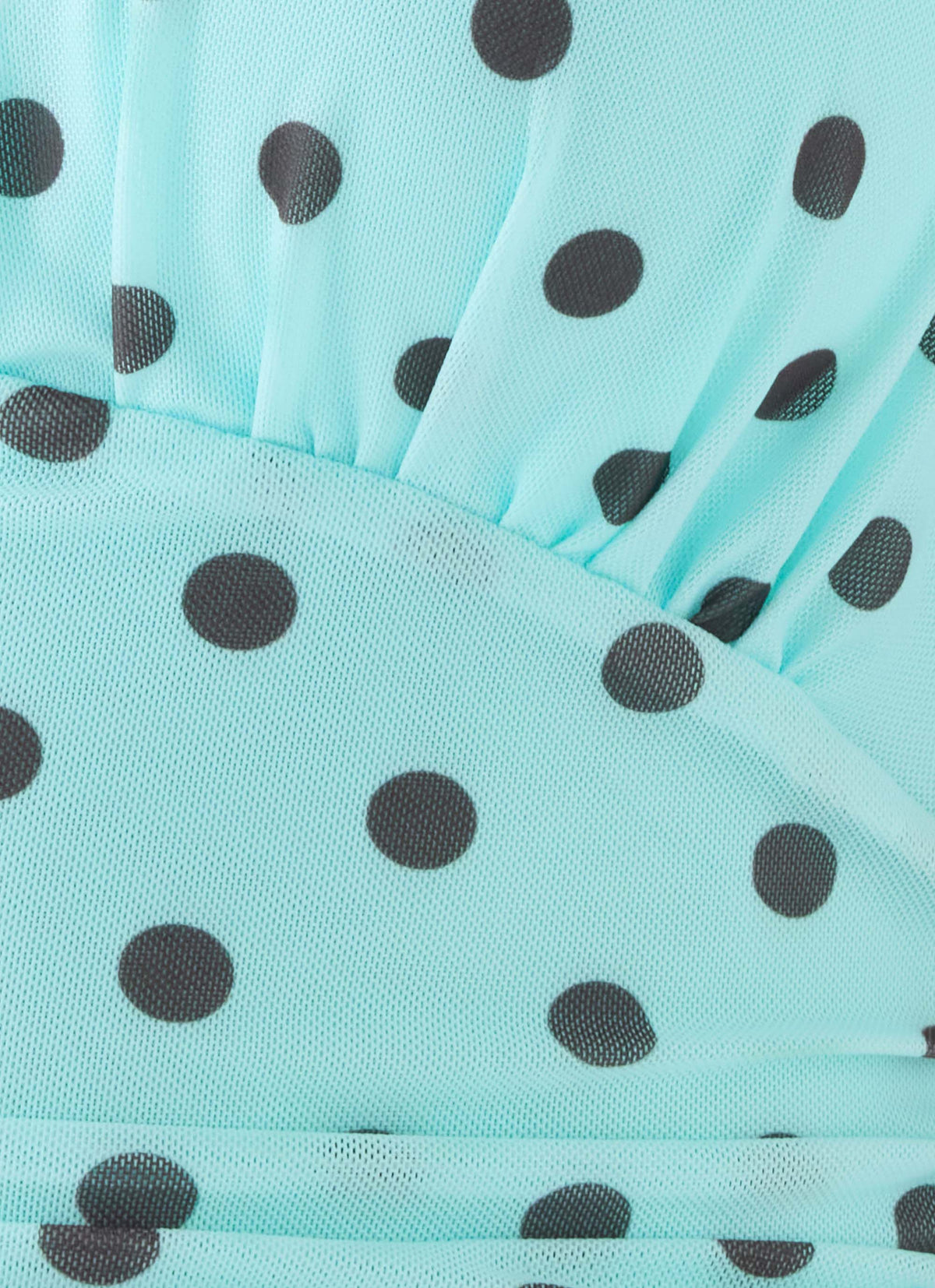 Kerrie Halter Top - Aqua Polka Dot