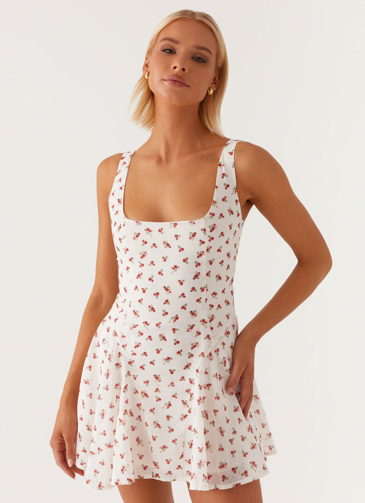 Kiva Mini Dress - Red Ditsy Floral