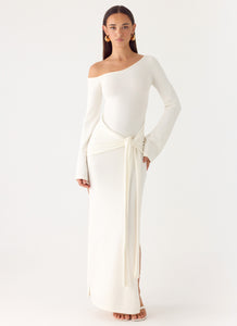 Kova Knit Maxi Dress - White