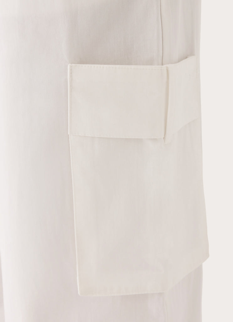 Kynzi Cargo Pants - White