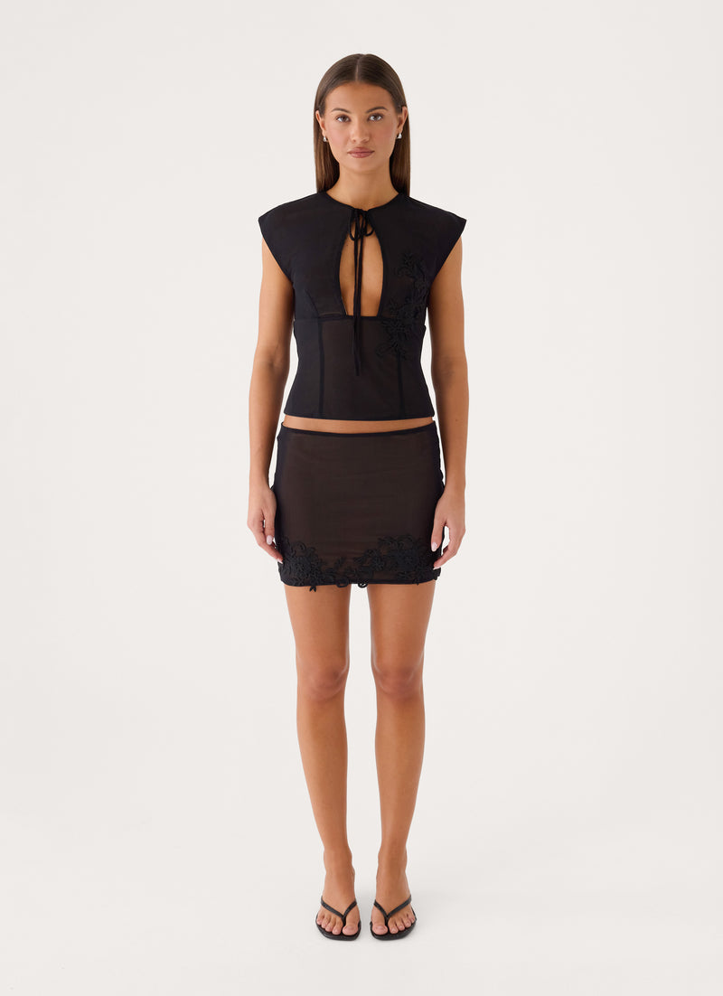 Lace Daydreams Top - Black