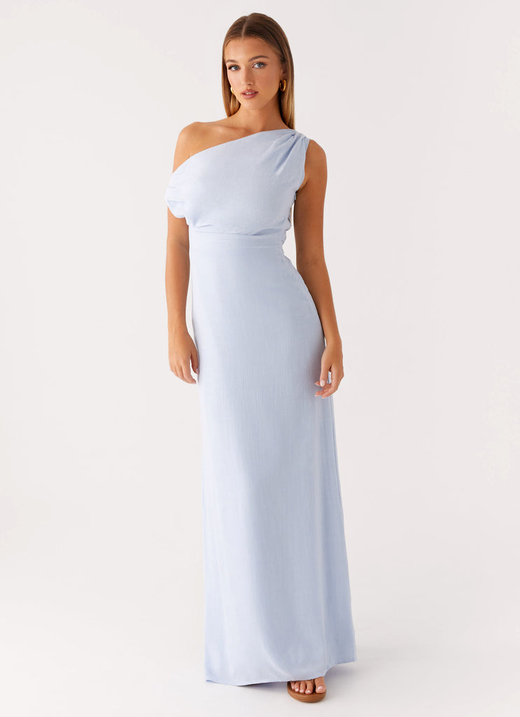 Lady Love Linen Maxi Dress Blue – Peppermayo - Main Image
