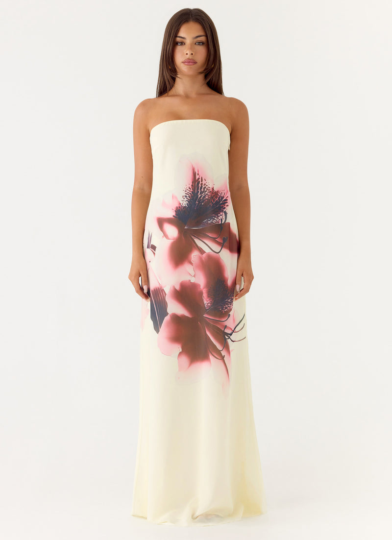 Lariettea Strapless Maxi Dress - Velvet Bloom