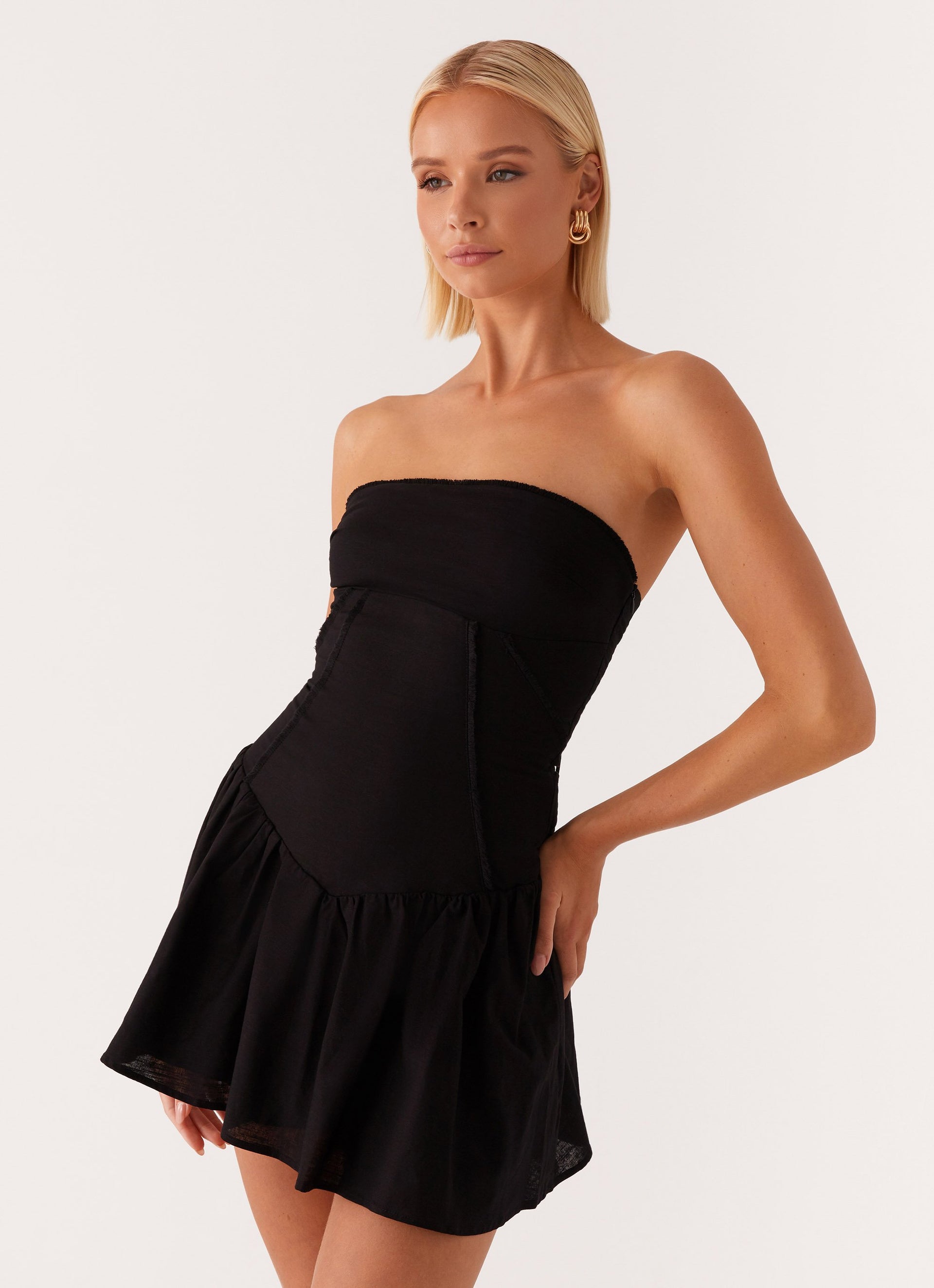 larnie linen mini dress - Black The combination of linen Spirit Halloween Beetlejuice Adult Select Size:8 dropped:2025/10/31