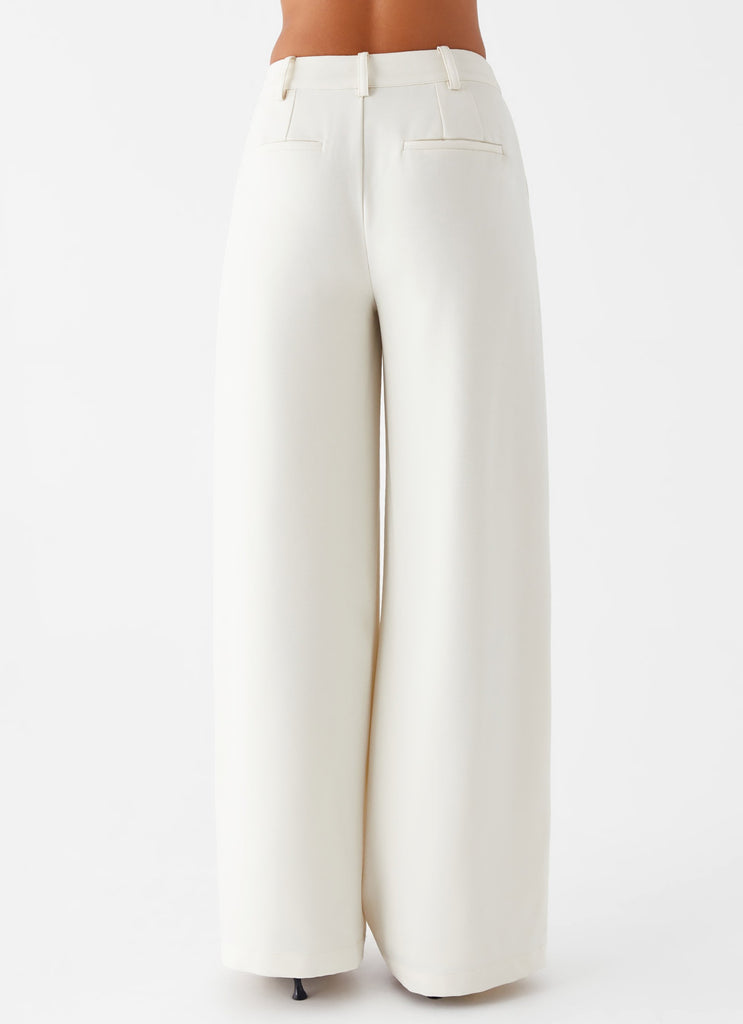 Leila Suiting Pants - Ivory