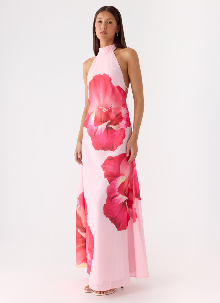Len Maxi Dress - Pink Floral Spritz